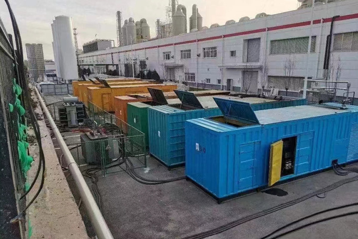 环翠发电机租赁施工现场